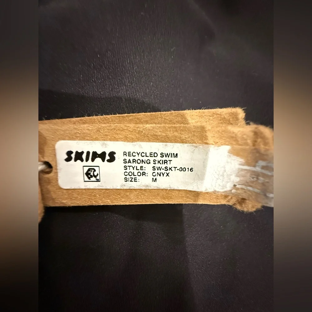 SKIMS Black Swim Sarong Wrap